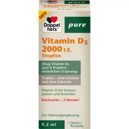 DOPPELHERZ Vitamin D3 2000 I.U. čistih kapljic, 9,2 ml