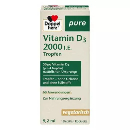 DOPPELHERZ Vitamin D3 2000 I.U. čistih kapljic, 9,2 ml