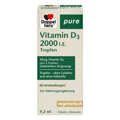 Doppelherz Vitamin D3 2000 ie čiste kapljice, 9,2 ml Doppelherz Vitamin D3 2000 ie čiste kapljice, 9,2 ml
