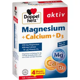 DOPPELHERZ Magnezij+kalcij+D3 tablete, 120 kapsul