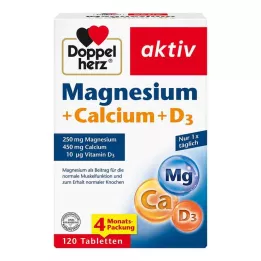 DOPPELHERZ Magnezij+kalcij+D3 tablete, 120 kapsul