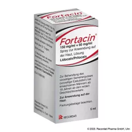 FORTACIN 150 mg/ml + 50 mg/ml pršilo za uporabo na koži, 5 ml