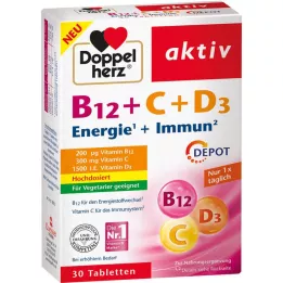 DOPPELHERZ B12+C+D3 Depot aktivne tablete, 30 kosov