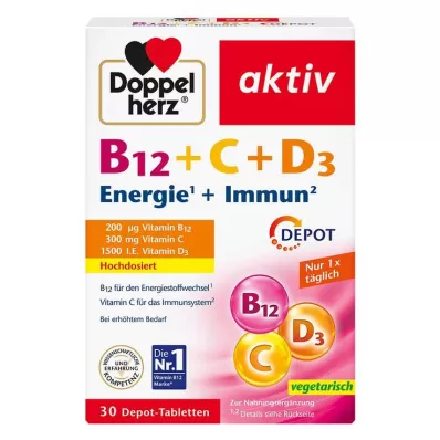 Doppelherz B12 + C + D3 depo aktivne tablete, 30 kom