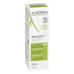 A-DERMA Biološka bogata dermatološka krema, 40 ml