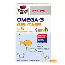 DOPPELHERZ Družinski sistem Omega-3 Gel-Tabs, 120 kosov
