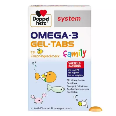Doppelherz Omega-3 Gel Tabs družinski sistem, 120 kosov