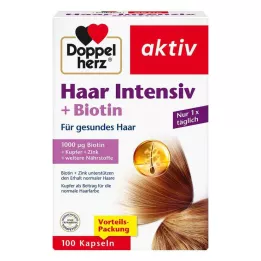 DOPPELHERZ Hair Intensive+Biotin kapsule, 100 kapsul