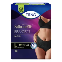 TENA SILHOUETTE plus L noir, 8 kosov