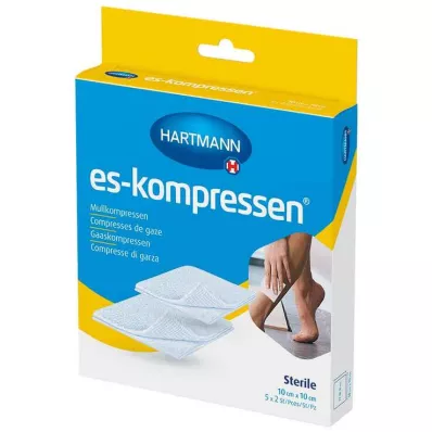 es-kompressen® gazne obloge 10 cm x 10 cm sterilne, 5x2 kosa es-kompressen® gazne obloge 10 cm x 10 cm sterilne, 5x2 kosa