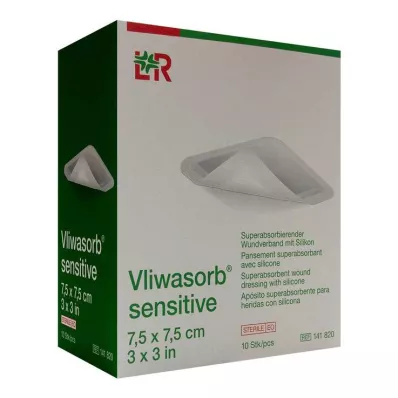 Vliwasorb sensitive 7,5x7,5 cm superabsorb.Wundv., 10 kos Vliwasorb sensitive 7,5x7,5 cm superabsorb.Wundv., 10 kos