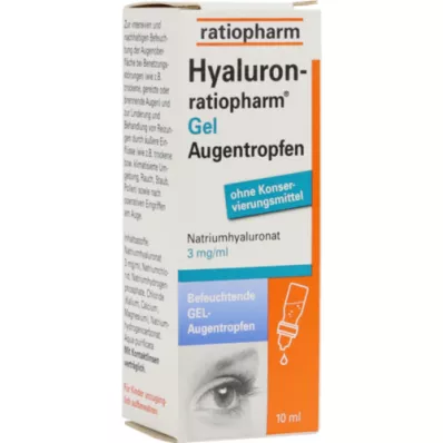 HYALURON-RATIOPHARM Gel kapljice za oči, 10 ml