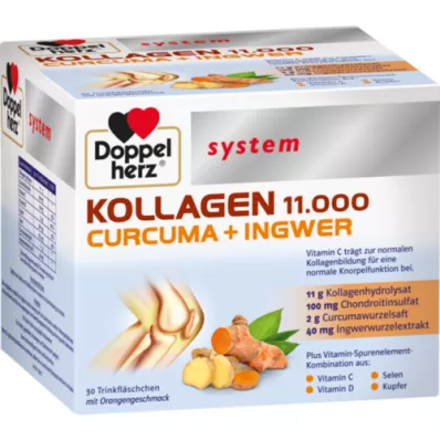 DOPPELHERZ Kolagen 11.000 Curcuma+Ingw.system TRA, 30X25 ml