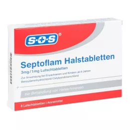 SEPTOFLAM Pastilke za grlo, 8 kosov