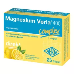MAGNESIUM VERLA 400 granule Lemon direct, 25 kosov