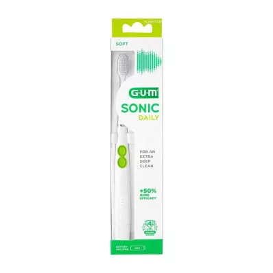 GUM Sonic Daily sonična zobna ščetka bela, 1 kos GUM Sonic Daily sonična zobna ščetka bela, 1 kos