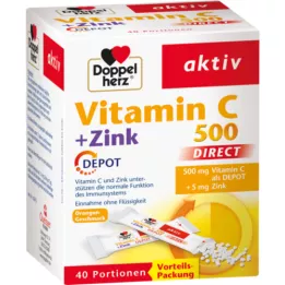 DOPPELHERZ Vitamin C 500+Cink Depot DIRECT Peleti, 40 kosov