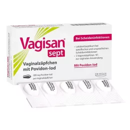 VAGISAN sept vaginalne svečke s povidon-jodom, 5 kosov