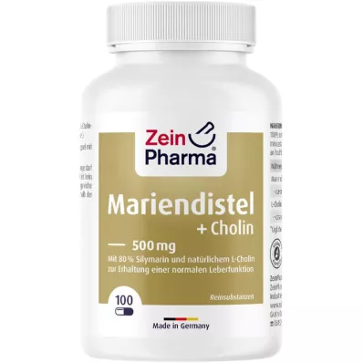 MARIENDISTEL+CHOLIN Kapsule 80 % silimarina, 100 kosov