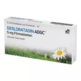 DESLORATADIN ADGC 5 mg filmsko obložene tablete, 20 kosov