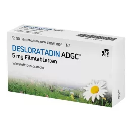 DESLORATADIN ADGC 5 mg filmsko obložene tablete, 50 kosov