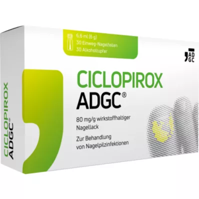 CICLOPIROX ADGC 80 mg/g laka za nohte, ki vsebuje aktivno sestavino, 6,6 ml