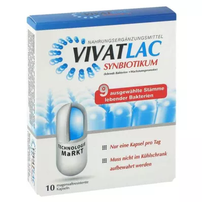 VIVATLAC SYNBIOTIKUM enterične obložene kapsule, 10 kosov VIVATLAC SYNBIOTIKUM enterične obložene kapsule, 10 kosov
