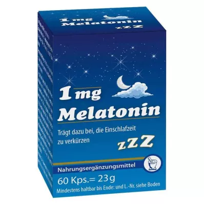 MELATONIN 1 mg kapsule, 60 kosov