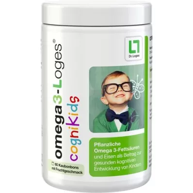 OMEGA3-Loges cogniKids zeliščne žvečljive pastile, 60 kosov