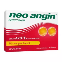 NEO-ANGIN Benzidamin akutna bolečina v grlu limona, 40 kosov