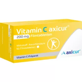 VITAMIN C AXICUR 200 mg filmsko obložene tablete, 50 kosov