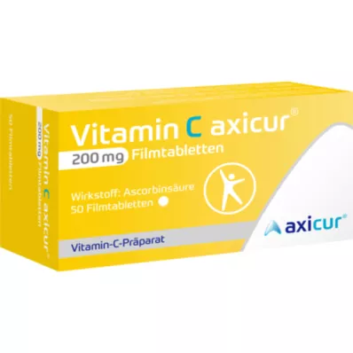 VITAMIN C AXICUR 200 mg filmsko obložene tablete, 50 kosov