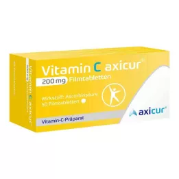VITAMIN C AXICUR 200 mg filmsko obložene tablete, 50 kosov