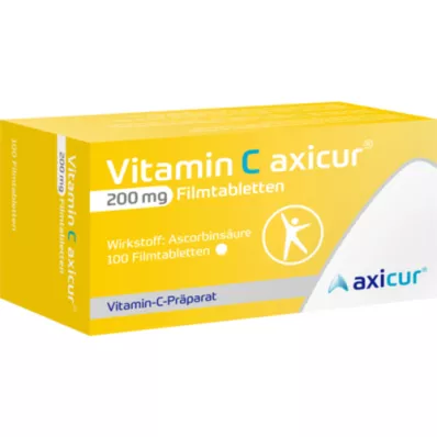 VITAMIN C AXICUR 200 mg filmsko obložene tablete, 100 kosov