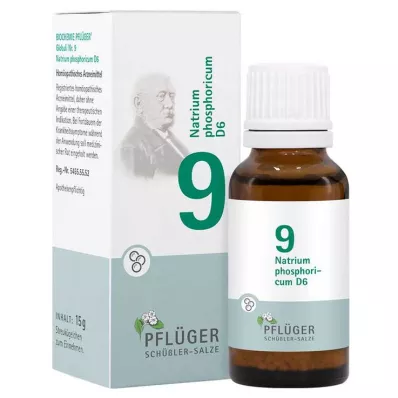 Biokemija Pflueger 9 Natrum phosphoricum D 6 globul, 15 g