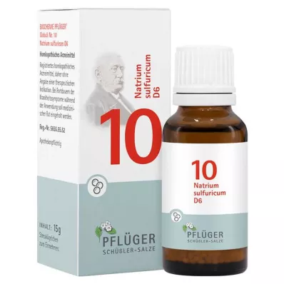 Biokemija Pflueger 10 Natrum sulfuricum D 6 globul, 15 g