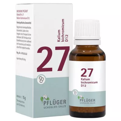 Biokemija Pflueger 27 Kalium bichromicum D 12 globul, 15 g