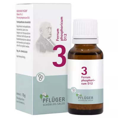 Biokemija Pflueger 3 Ferrum phosphoricum D 12 globul, 15 g Biokemija Pflueger 3 Ferrum phosphoricum D 12 globul, 15 g