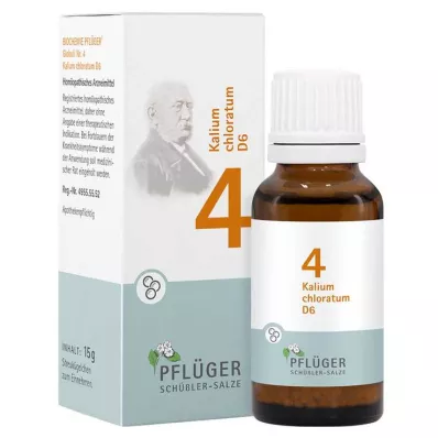 BIOCHEMIE Pflüger 4 Kalijev kloratum D 6 kroglic, 15 g