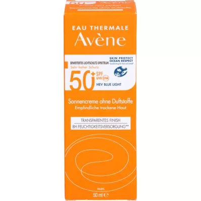 AVENE Krema za sončenje SPF 50+ brez dišav, 50 ml