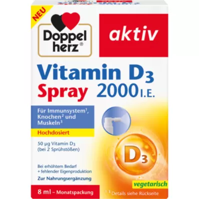 DOPPELHERZ Vitamin D3 2000 I.U. Spray, 8 ml
