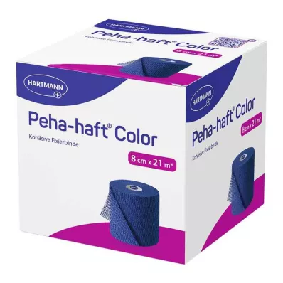 Peha-Haft Color fiksirni povoj brez lateksa 8 cmx21 m moder, 1 kos