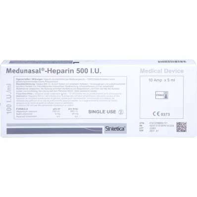 MEDUNASAL-Heparin 500 I.U. ampule, 10X5 ml