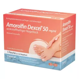 AMOROLFIN Dexcel 50 mg/ml lak za nohte, ki vsebuje aktivno sestavino, 2,5 ml