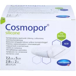 COSMOPOR silikonska obloga za rane 5x7,2 cm, 25 kosov