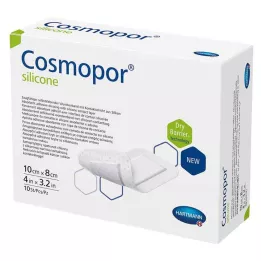 COSMOPOR silikonska obloga za rane 8x10 cm, 10 kosov
