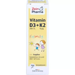 VITAMIN D3+K2 MK-7 vse trans Družinska kapljica, 20 ml