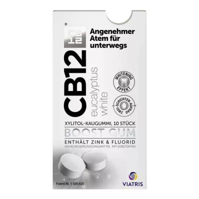 CB12 boost žvečilni gumi Eucalyptus white, 10 kos