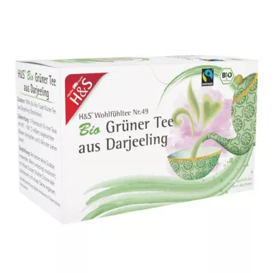 H&S Bio zeleni čaj iz filter vrečke Darjeeling, 20X2 g H&S Bio zeleni čaj iz filter vrečke Darjeeling, 20X2 g