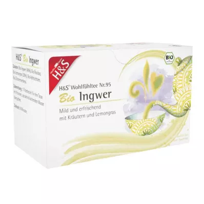 H&amp;S Organska ingverjeva filter vrečka, 20X2 g